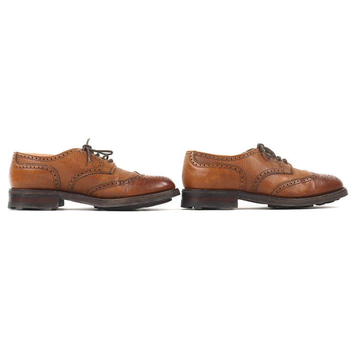 Discounted Great Dunhill Leather shoes CRISPIN Wingtip Medallion Brown mens 6.5