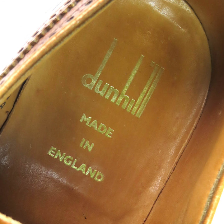 Discounted Great Dunhill Leather shoes CRISPIN Wingtip Medallion Brown mens 6.5