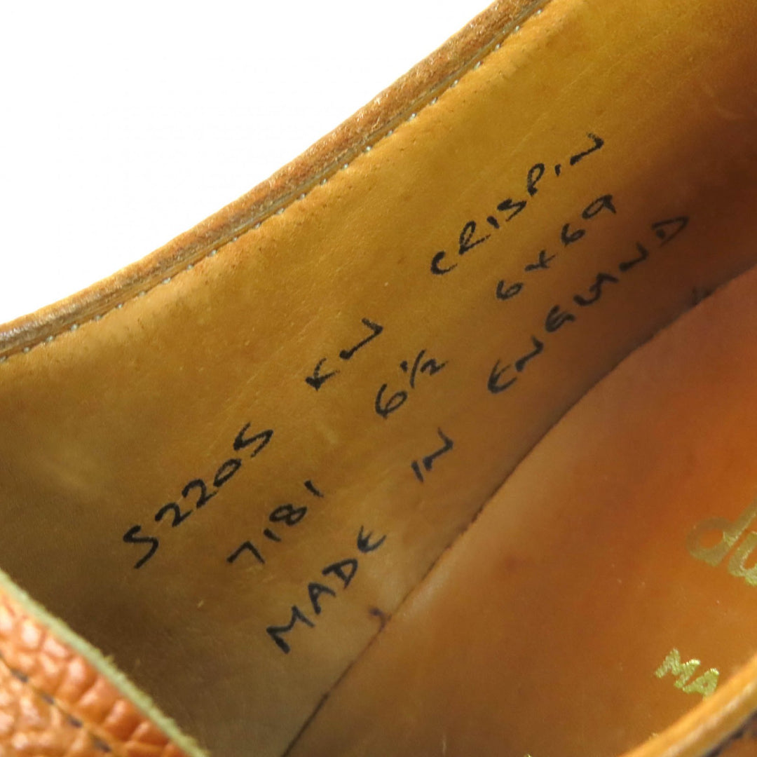 Discounted Great Dunhill Leather shoes CRISPIN Wingtip Medallion Brown mens 6.5