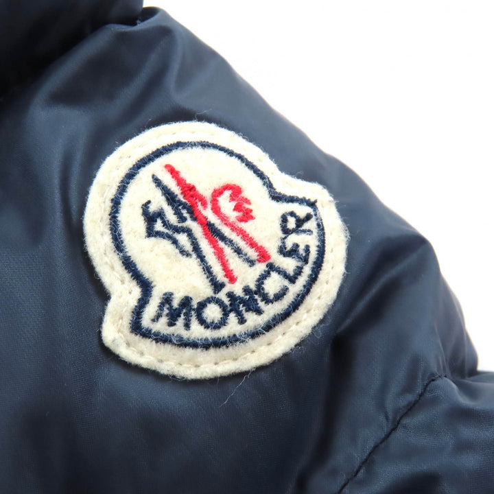 Great MONCLER down coat HERMINE Logo patch and hood ZIP UP Navy Nylon Women