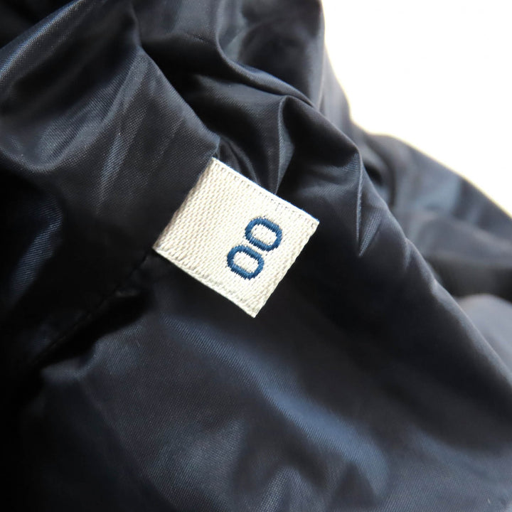 Great MONCLER down coat HERMINE Logo patch and hood ZIP UP Navy Nylon Women