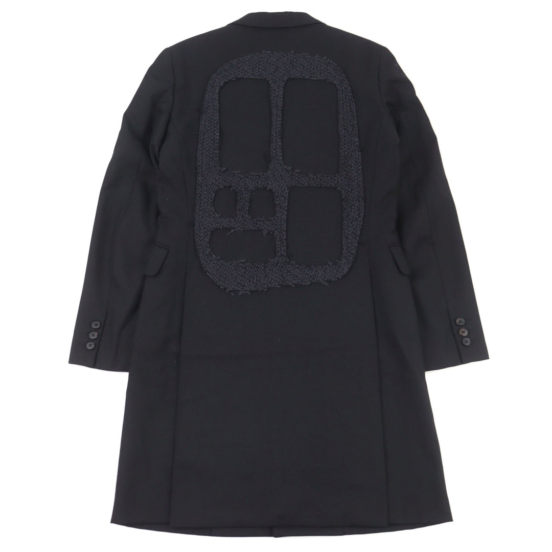 Excellent COMME des GARCONS HOMME PLUS coat 20% Mohair AD2014 Applique men XS
