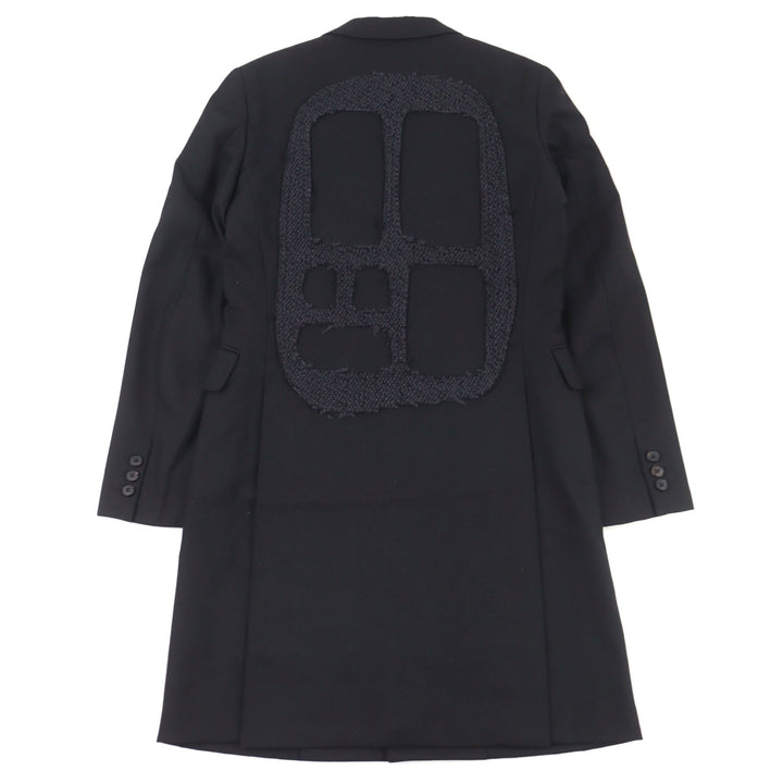 Excellent COMME des GARCONS HOMME PLUS coat 20% Mohair AD2014 Applique men XS