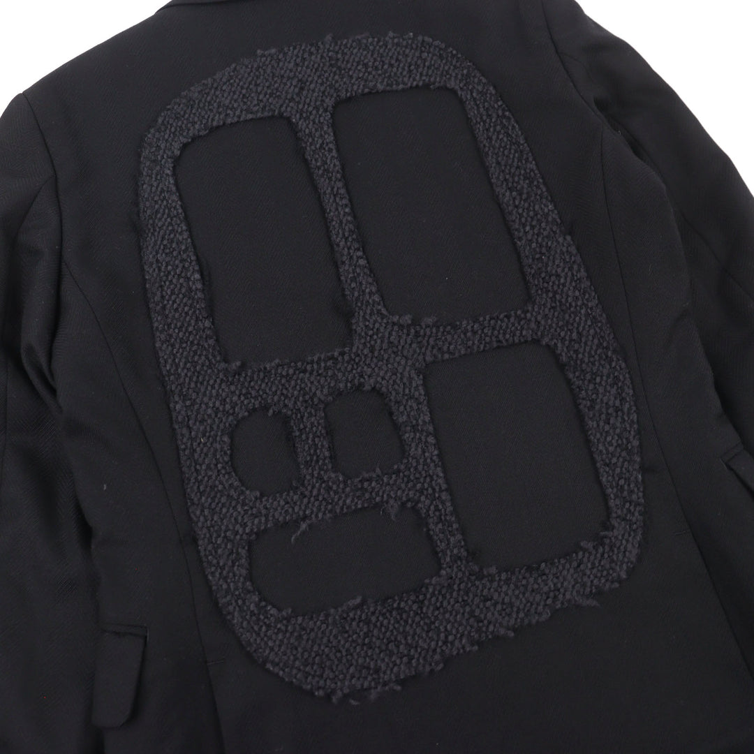 Excellent COMME des GARCONS HOMME PLUS coat 20% Mohair AD2014 Applique men XS