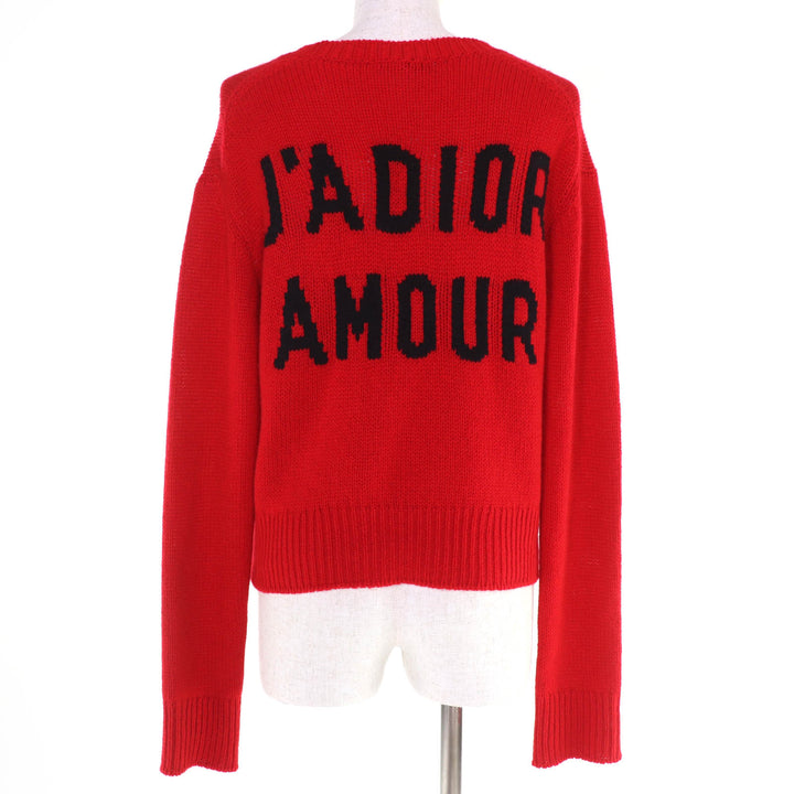 Excellent Christian Dior knit J'ADIOR AMOUR Embroidered cashmere 40 854S82AM037