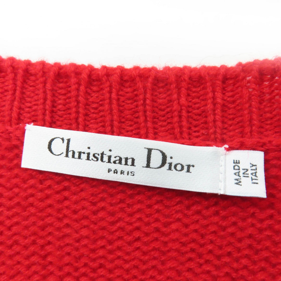 Excellent Christian Dior knit J'ADIOR AMOUR Embroidered cashmere 40 854S82AM037