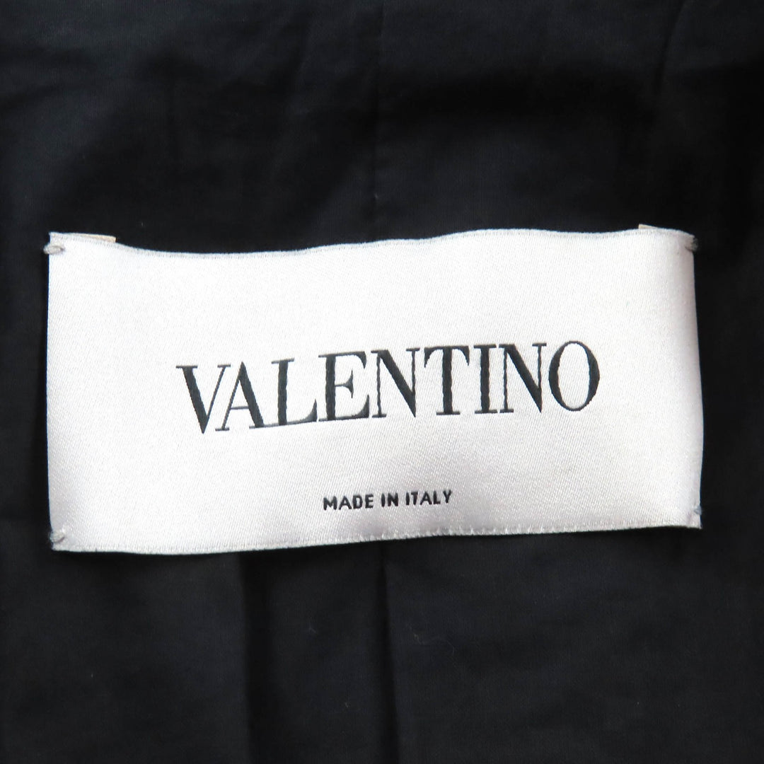 Great Valentino Leather jacket Rose motif flower corsage in lambskin 38 DBC2P0B0