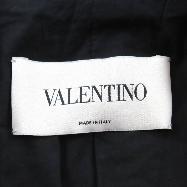 Great Valentino Leather jacket Rose motif flower corsage in lambskin 38 DBC2P0B0