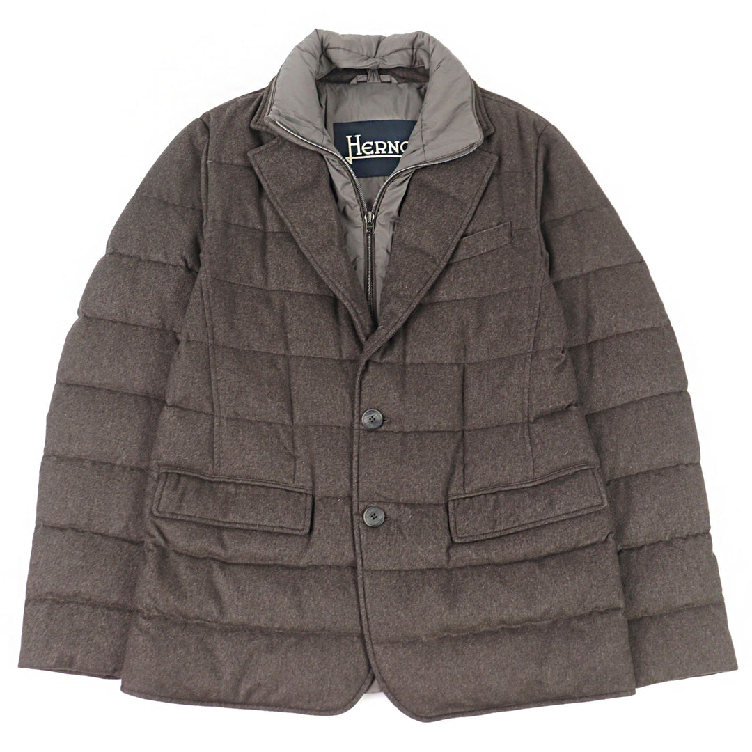 Great Herno Down tailored jacket Made with PIACENZA fabric silk cashmere 48