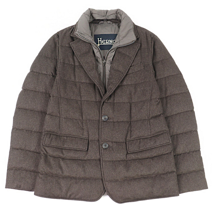 Great Herno Down tailored jacket Made with PIACENZA fabric silk cashmere 48