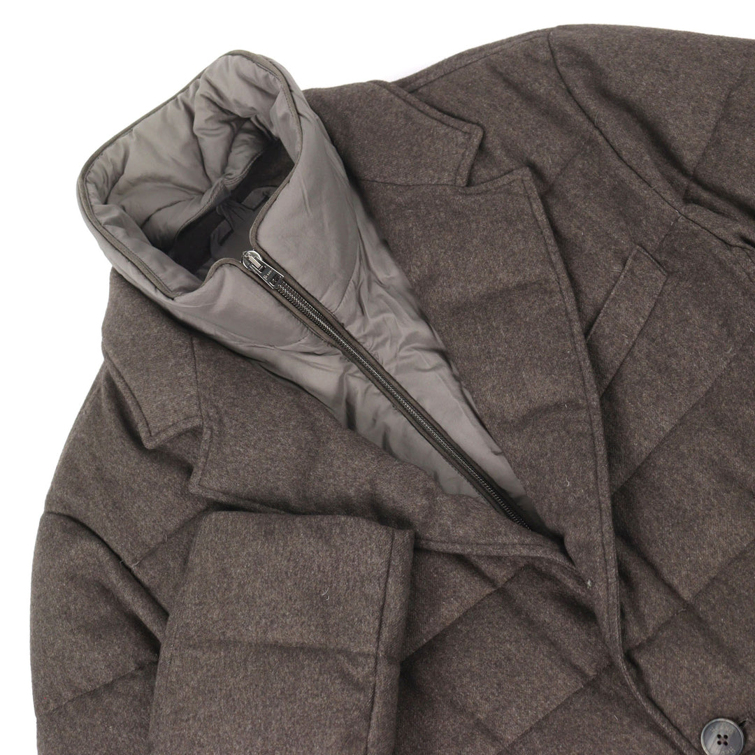 Great Herno Down tailored jacket Made with PIACENZA fabric silk cashmere 48