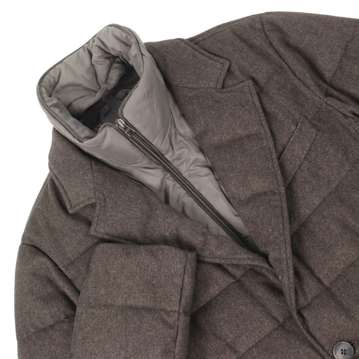 Great Herno Down tailored jacket Made with PIACENZA fabric silk cashmere 48