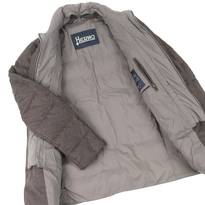 Great Herno Down tailored jacket Made with PIACENZA fabric silk cashmere 48