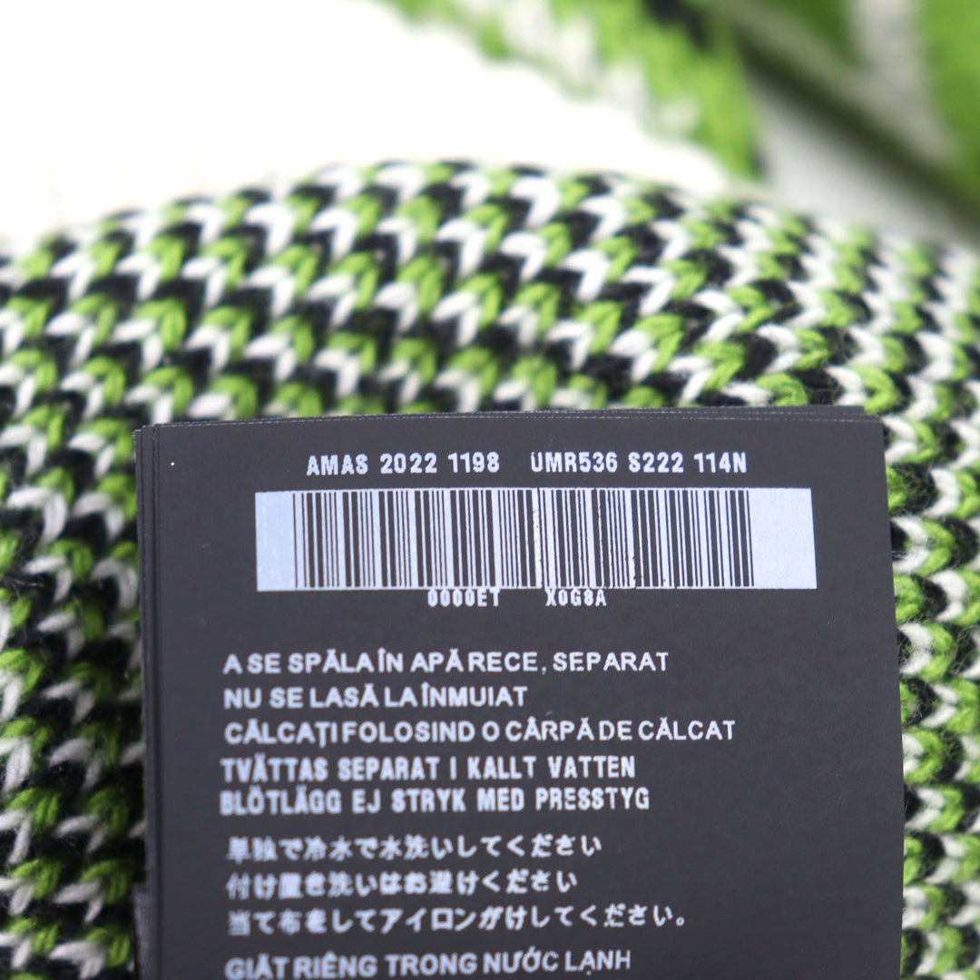 Excellent PRADA knit 29% Cashmere, Logo Embroidered Triangle Pattern 48 UMR536