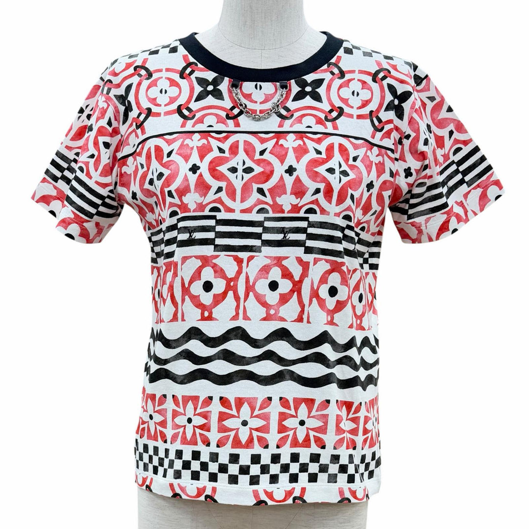 Excellent LOUIS VUITTON Short sleeve T-shirt white cotton Women XS