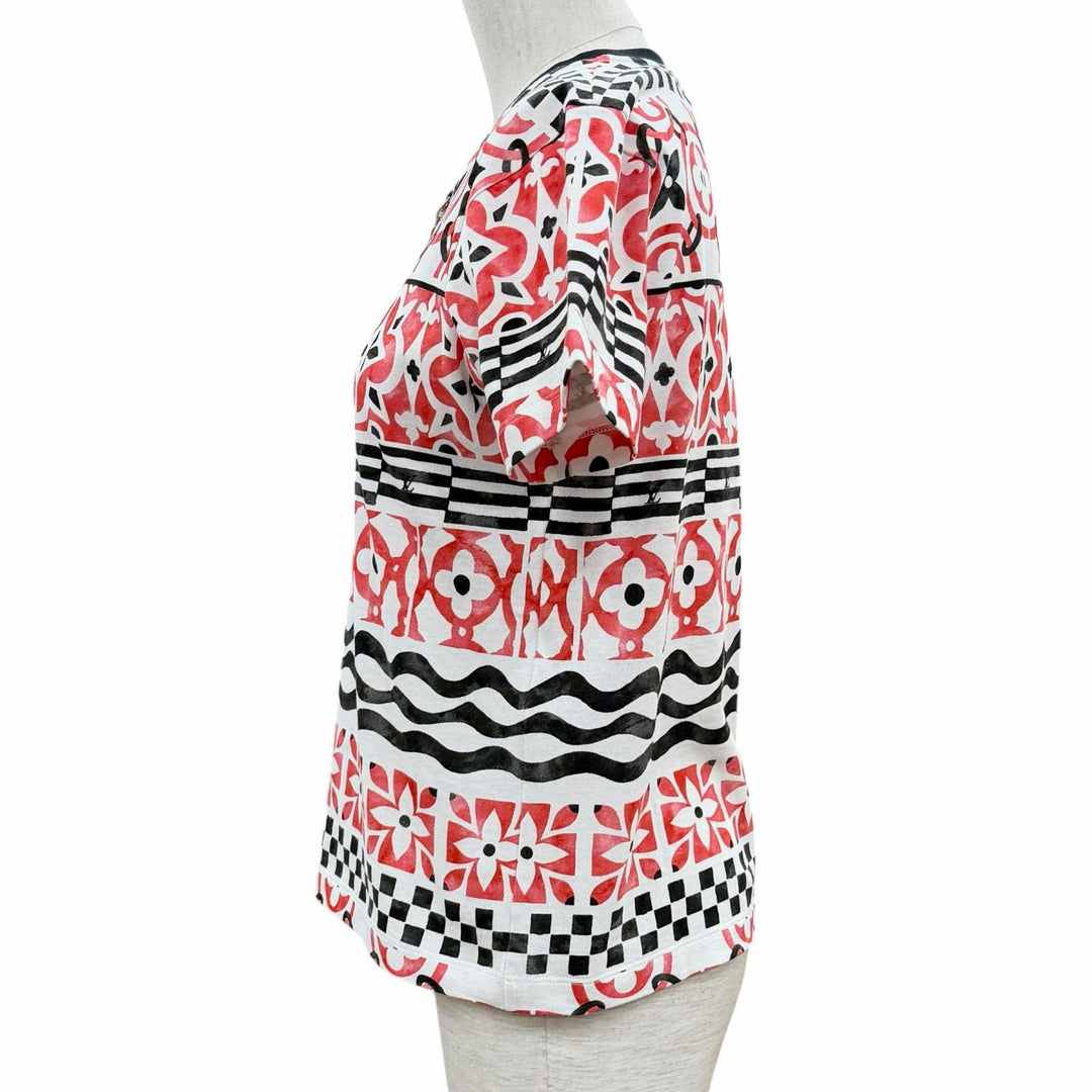 Excellent LOUIS VUITTON Short sleeve T-shirt white cotton Women XS