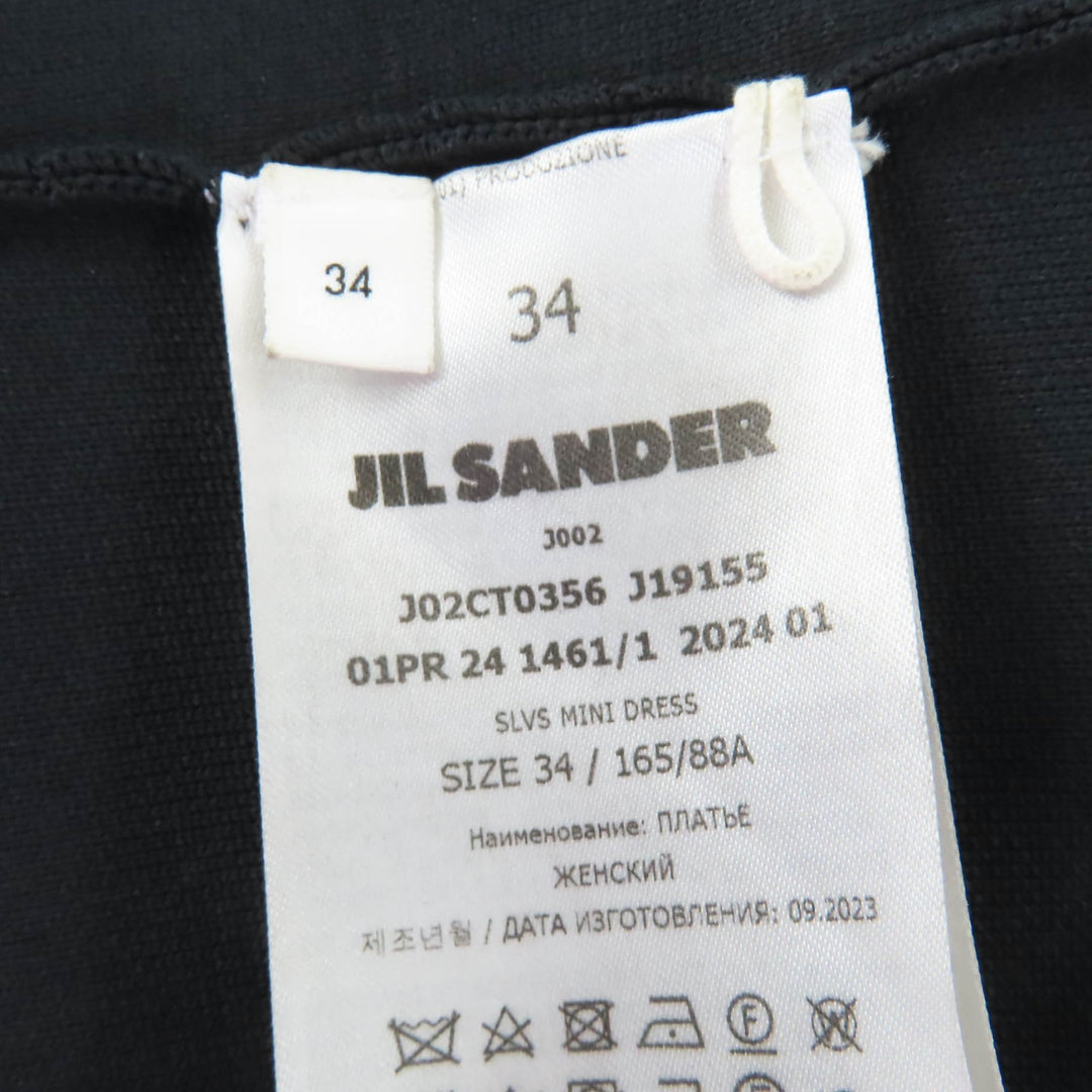 Excellent JIL SANDER one piece No sleeve black Women 34 J02CT0356