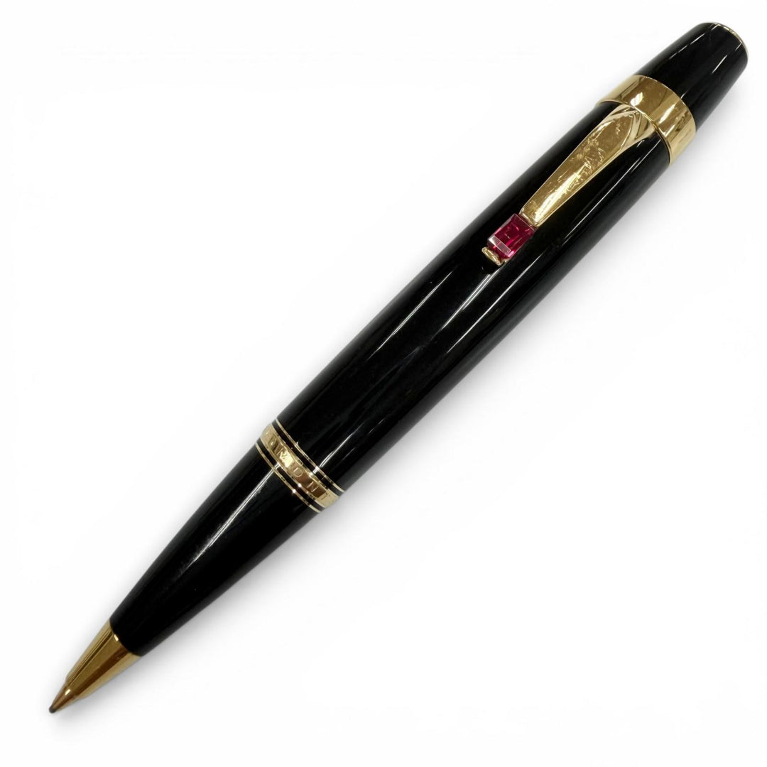Very Good MONTBLANC mechanical pencil Boheme black Red Gemstone mens