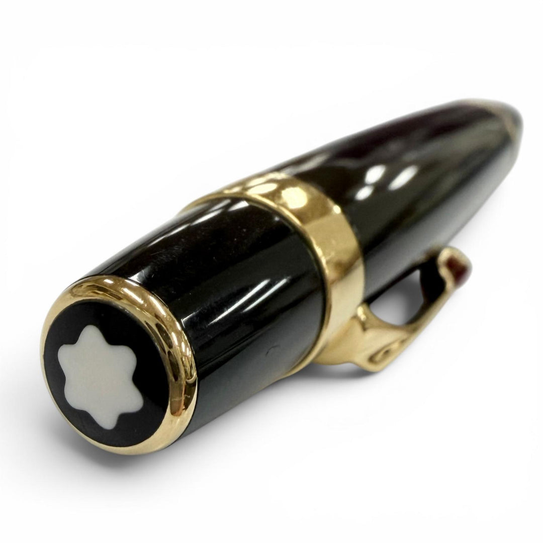 Very Good MONTBLANC mechanical pencil Boheme black Red Gemstone mens