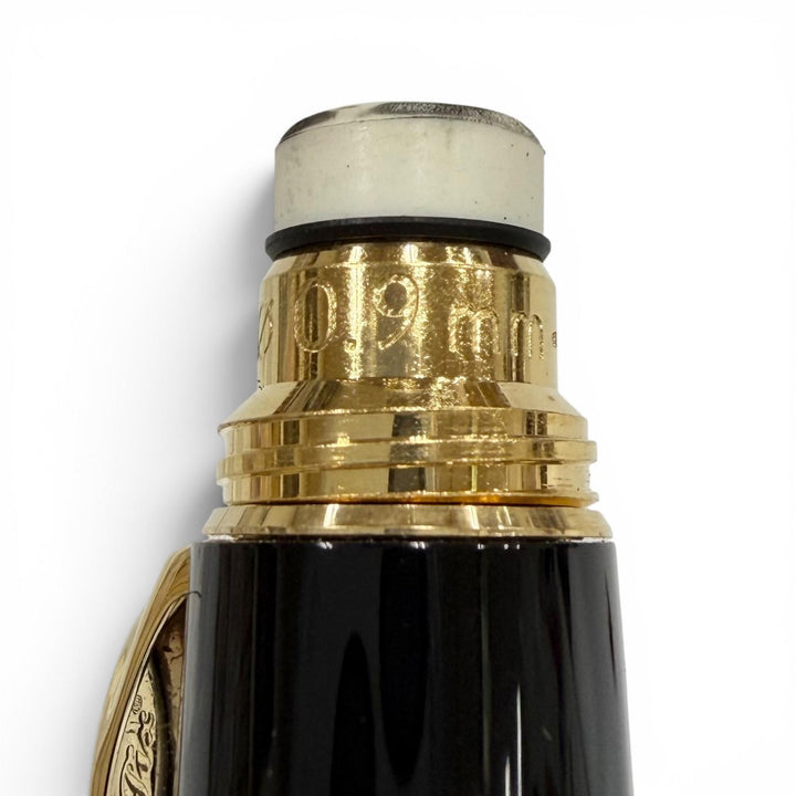 Very Good MONTBLANC mechanical pencil Boheme black Red Gemstone mens