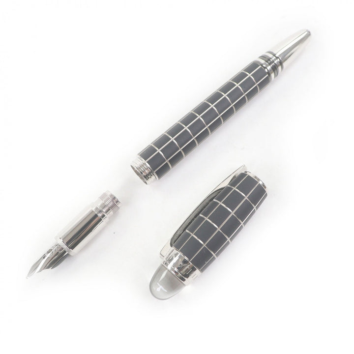 Excellent MONTBLANC fountain pen Starwalker Metal Rubber Windowpane