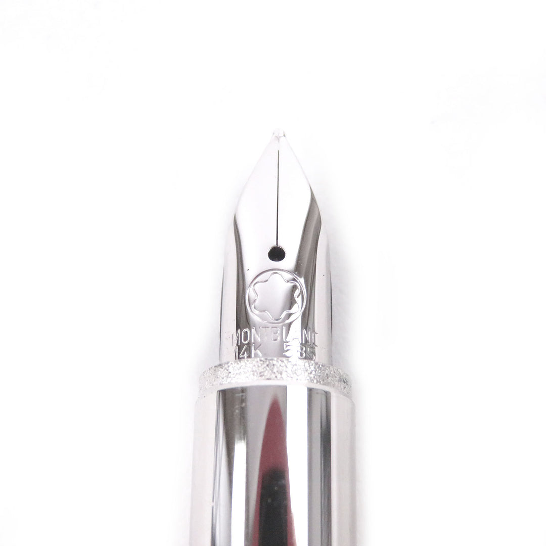 Excellent MONTBLANC fountain pen Starwalker Metal Rubber Windowpane