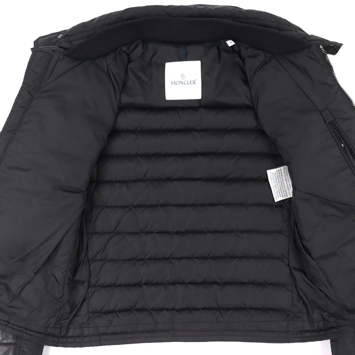 Great MONCLER Down jacket DIMITRI lambskin leather trim rider jacket 0