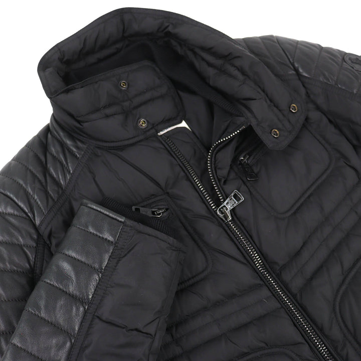 Great MONCLER Down jacket DIMITRI lambskin leather trim rider jacket 0