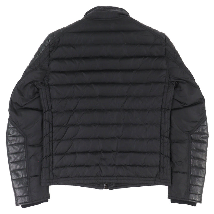 Great MONCLER Down jacket DIMITRI lambskin leather trim rider jacket 0