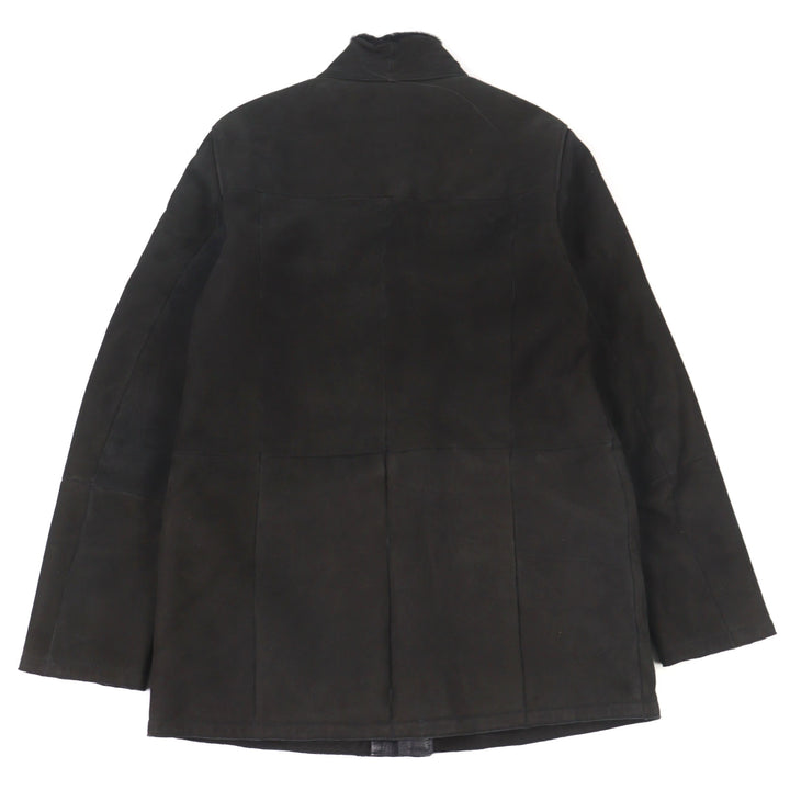 Very Good MOORER Mouton jacket ETTORE-ME Logo tab, stand collar, leather men 46