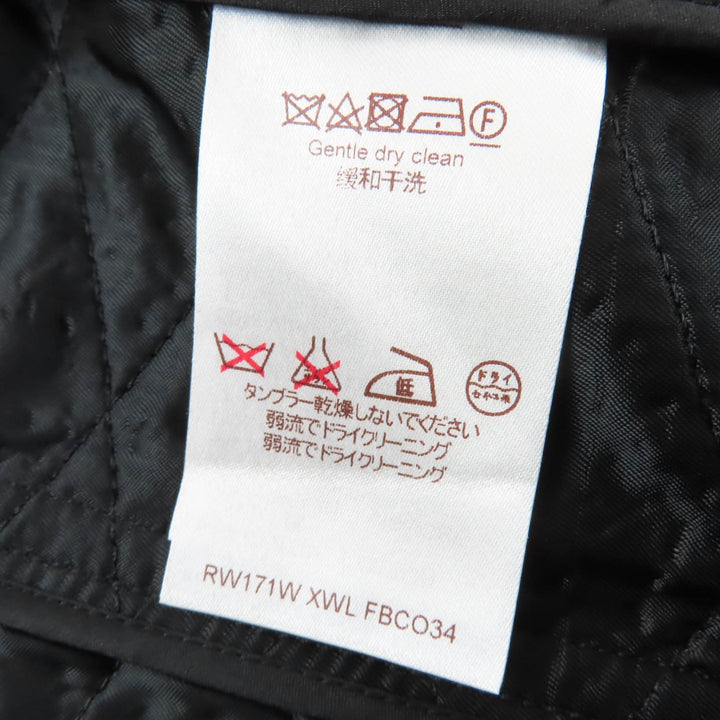 Excellent LOUIS VUITTON coat Leather piping, Monogram fringe, No collar white 34