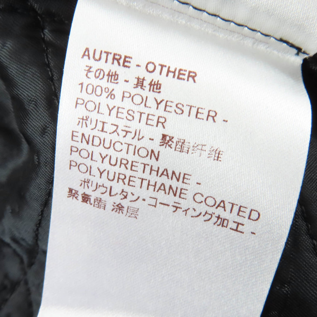 Excellent LOUIS VUITTON coat Leather piping, Monogram fringe, No collar white 34