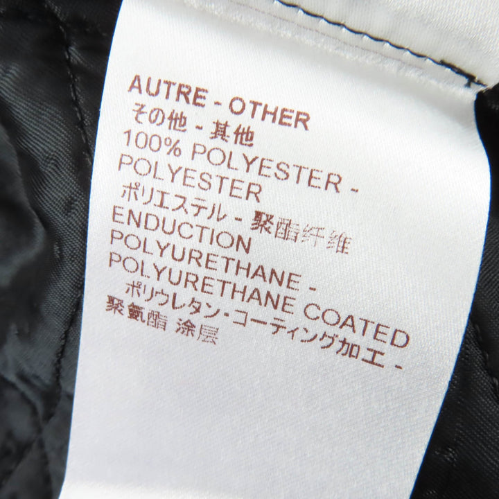 Excellent LOUIS VUITTON coat Leather piping, Monogram fringe, No collar white 34