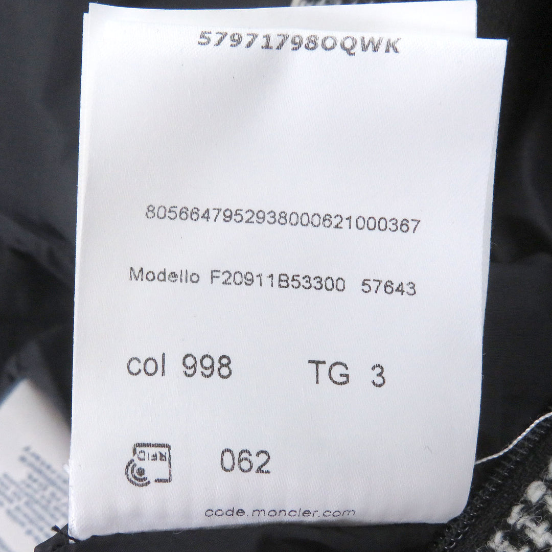 Excellent MONCLER Down jacket BESS GIACCA Prince of Wales Check