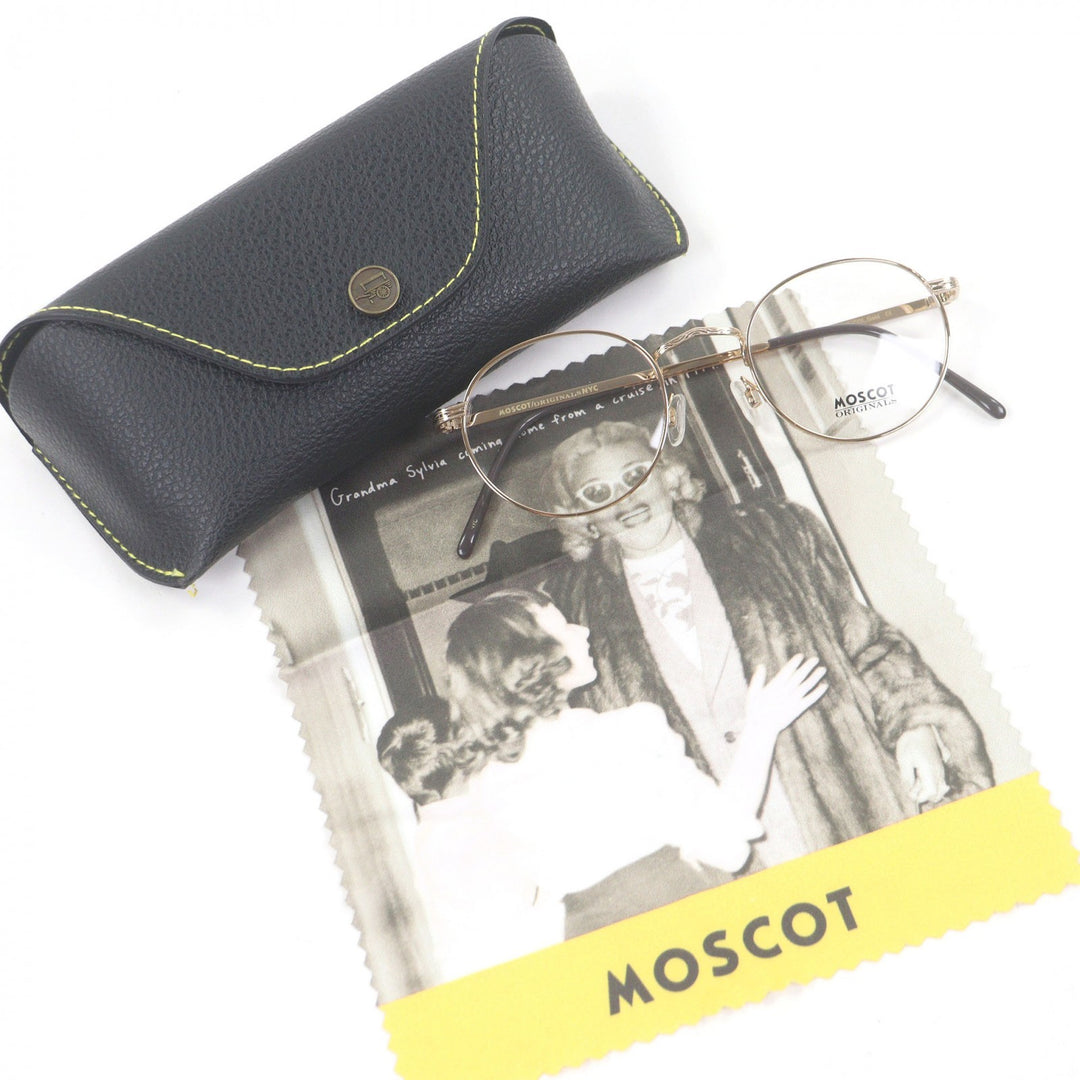 Excellent MOSCOT Glasses DOV Dove Round frame gold