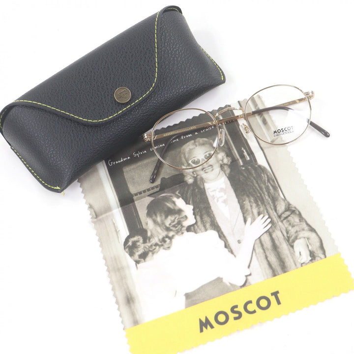 Excellent MOSCOT Glasses DOV Dove Round frame gold