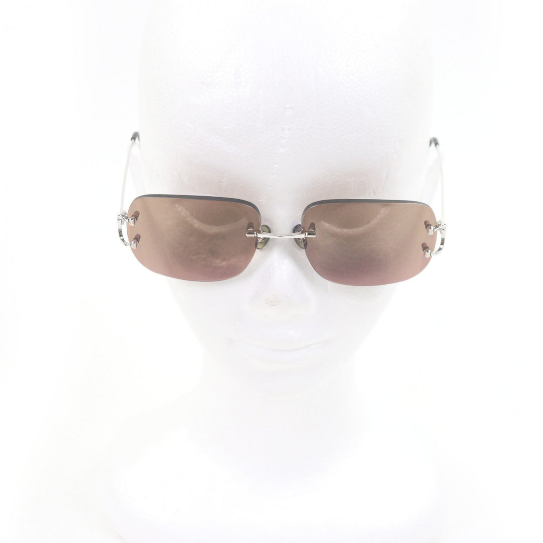 Great Cartier sunglasses 135 2C Decor Two-Point Silver mens