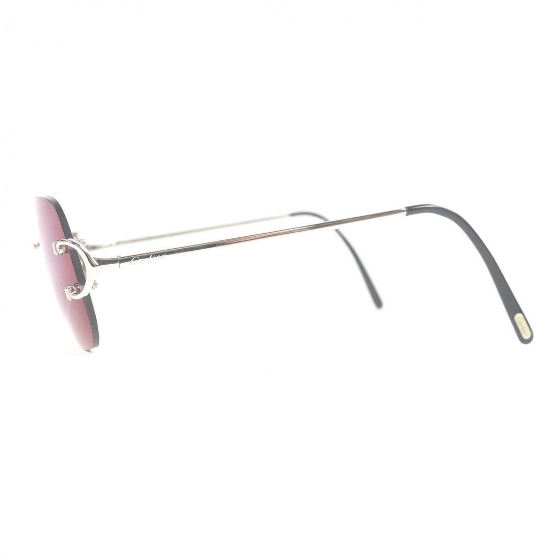 Great Cartier sunglasses 135 2C Decor Two-Point Silver mens