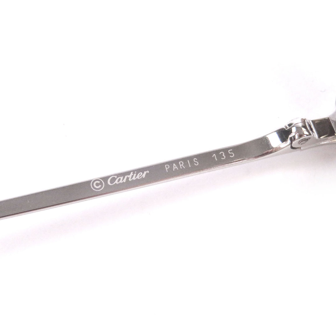 Great Cartier sunglasses 135 2C Decor Two-Point Silver mens