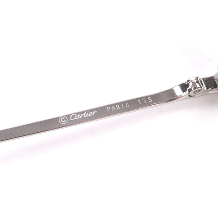 Great Cartier sunglasses 135 2C Decor Two-Point Silver mens