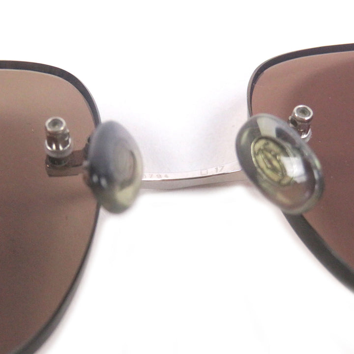 Great Cartier sunglasses 135 2C Decor Two-Point Silver mens