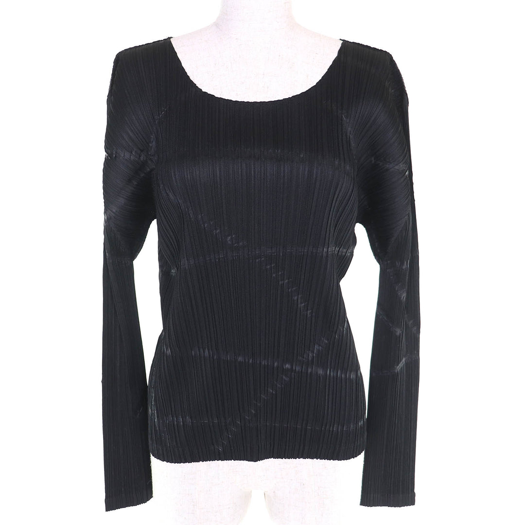 Excellent PLEATS PLEASE All-over print crew neck longsleeve T-shirt 4 PP43-JK785