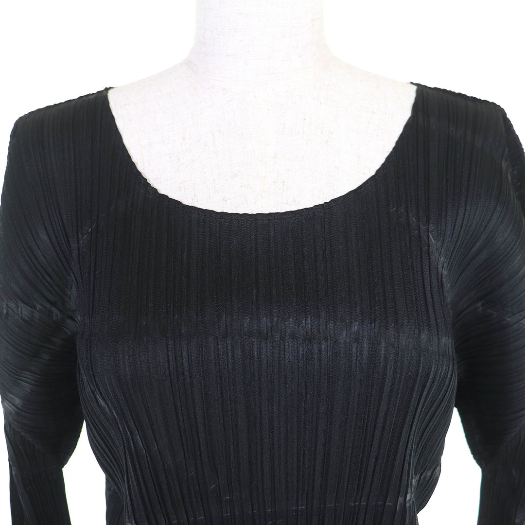 Excellent PLEATS PLEASE All-over print crew neck longsleeve T-shirt 4 PP43-JK785