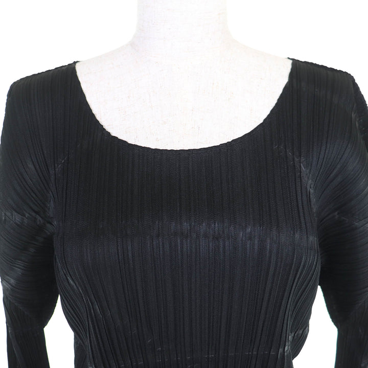 Excellent PLEATS PLEASE All-over print crew neck longsleeve T-shirt 4 PP43-JK785