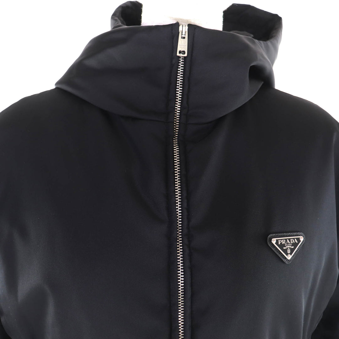 Pristine PRADA down coat black recycled polyamide Women 42 292077