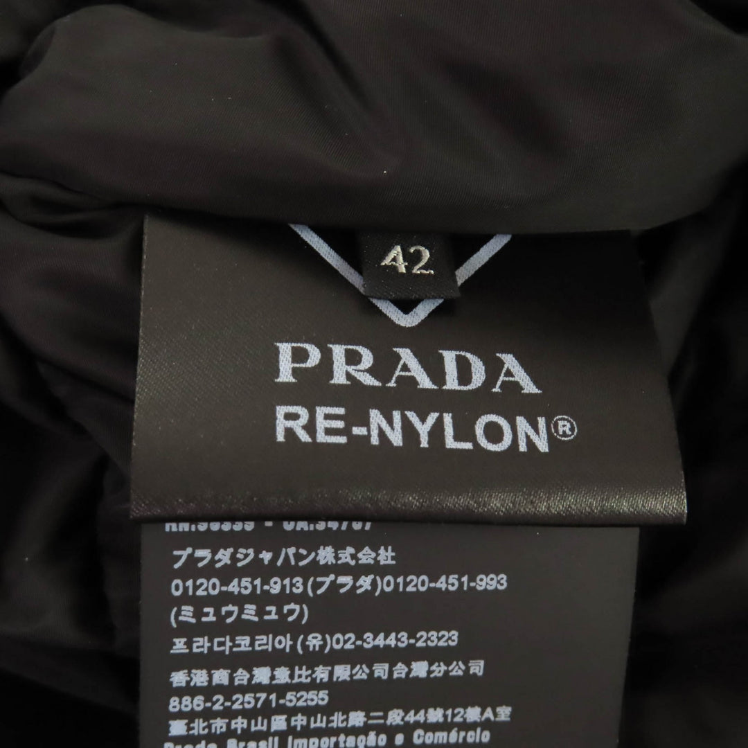 Pristine PRADA down coat black recycled polyamide Women 42 292077