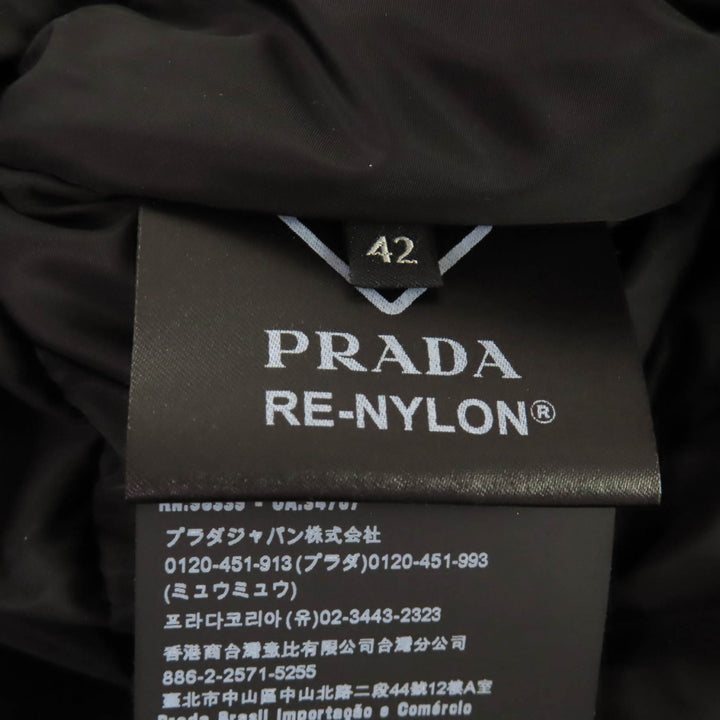 Pristine PRADA down coat black recycled polyamide Women 42 292077