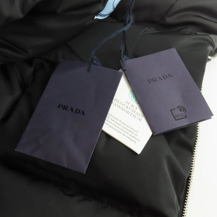 Pristine PRADA down coat black recycled polyamide Women 42 292077