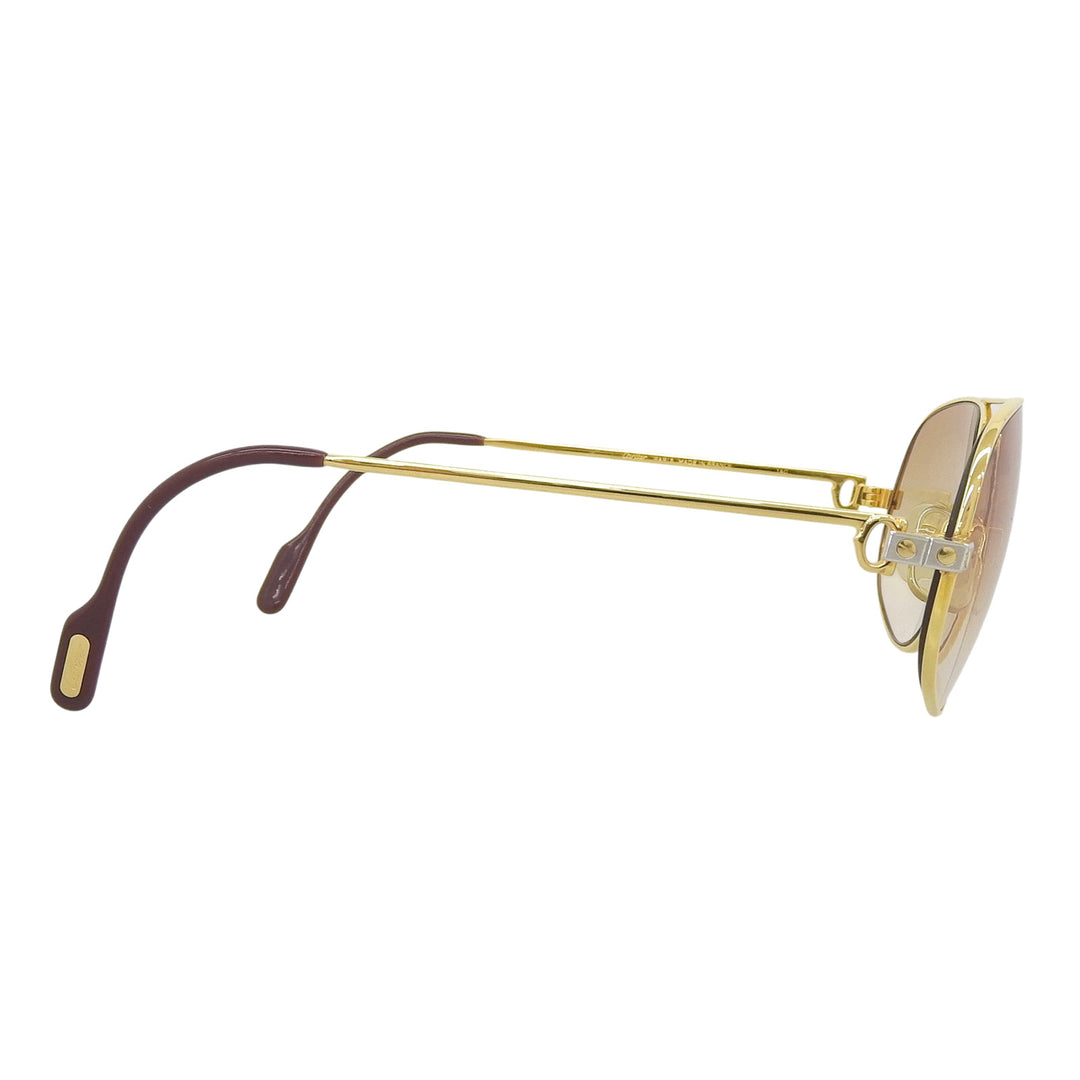 Great Cartier sunglasses Santos de Cartier Two-Bridge gold mens