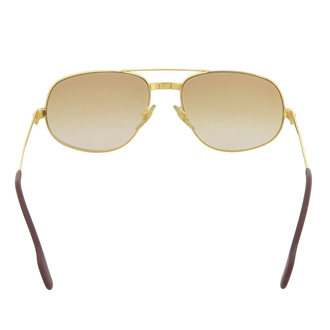 Great Cartier sunglasses Santos de Cartier Two-Bridge gold mens
